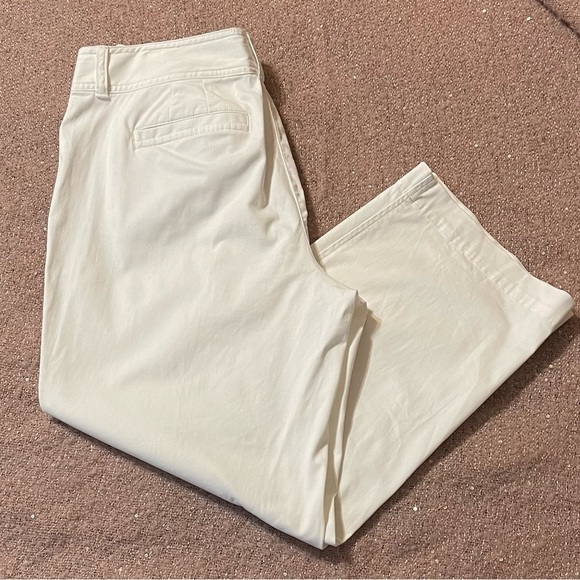 J Jill Woman's Strech Cotton Blend Pants Straight Leg Lightweight White Size 8 - Picture 2 of 12
